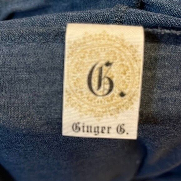 Ginger G Ladies Heather Blue Open Front Cardigan Sz Small.Poly/Viscose/Spandex. - Picture 7 of 9